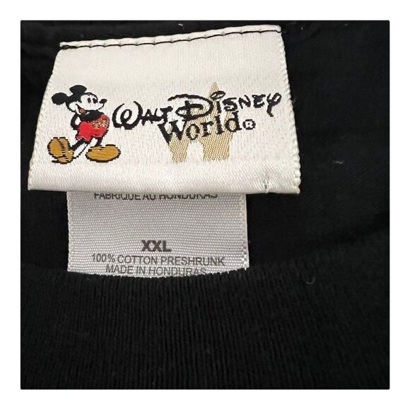 Vintage Flames Walt Disney World Pirates of the Caribbean T Shirt XXL Black 3X - Picture 3 of 6